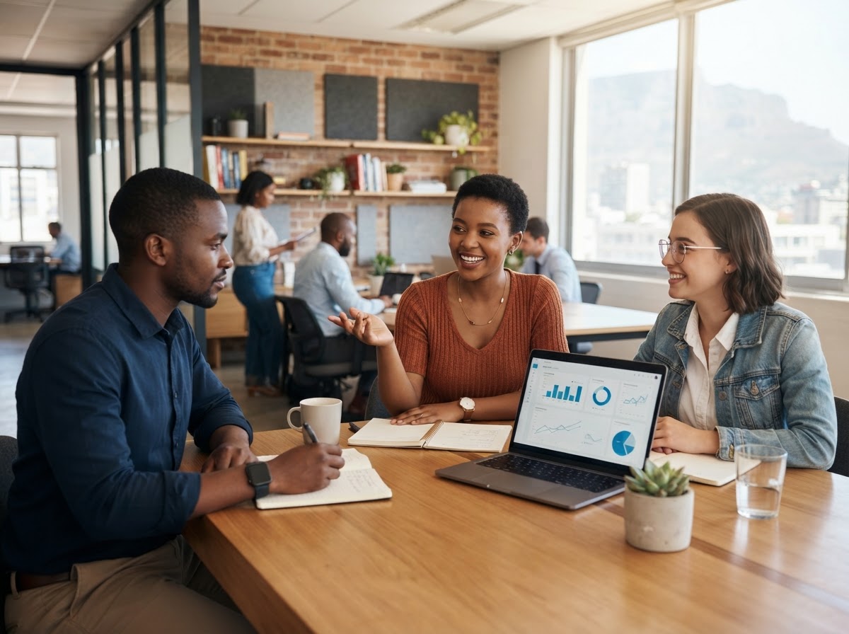 Sound Pledgorance team reviewing investment data and analytics